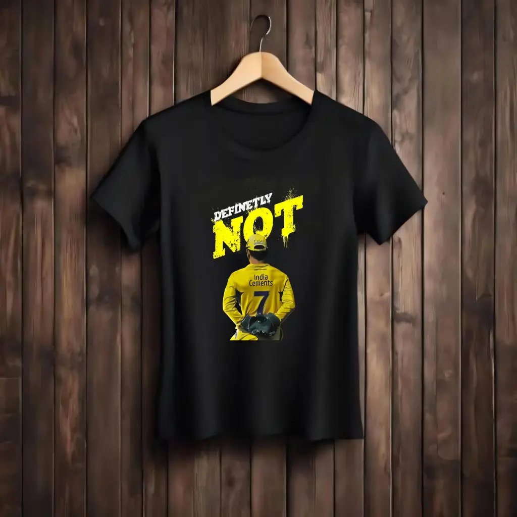 Unique MS Dhoni T-tShirt - If Definitely Not Tribute Unisex (Black, S)