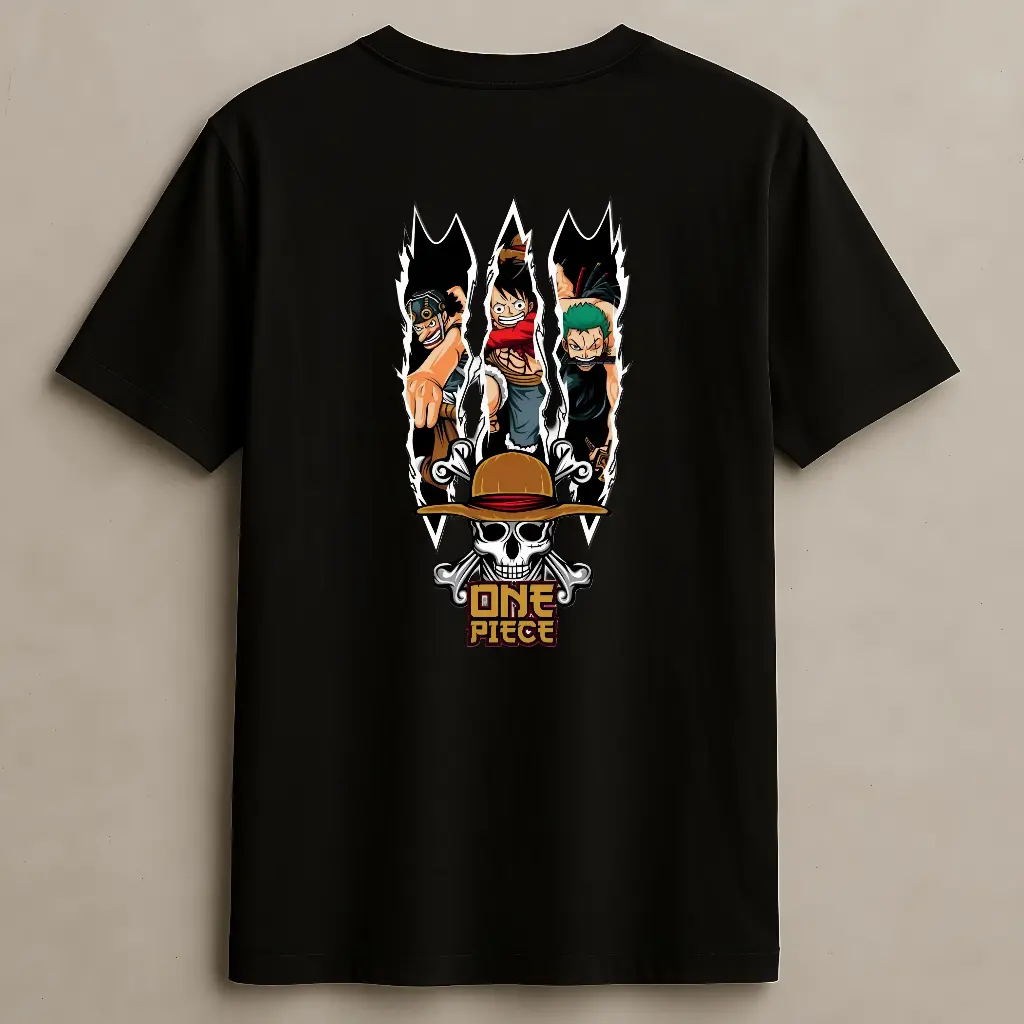 One Piece Anime Unisex T-Shirt (Black, S)