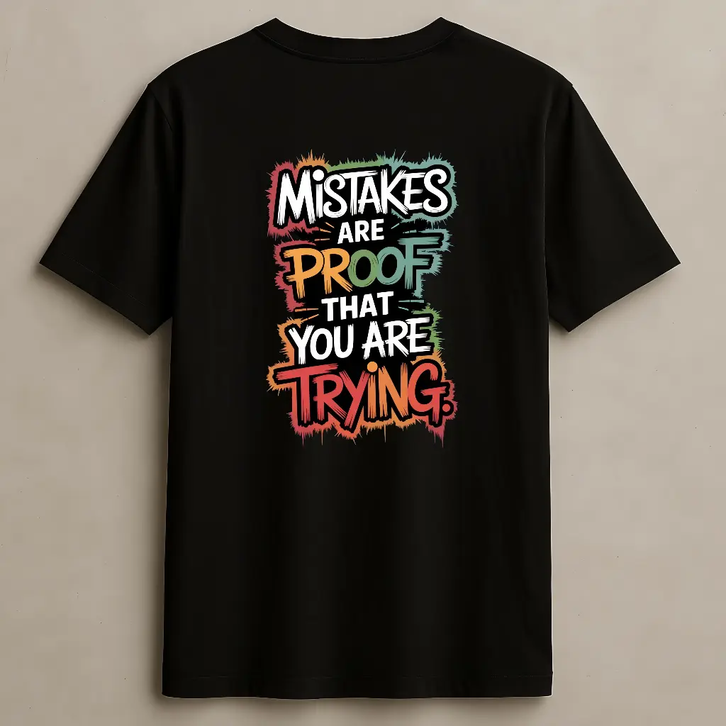 Proof You're Trying Motivational Tee – Styliket Edition (Black, S)