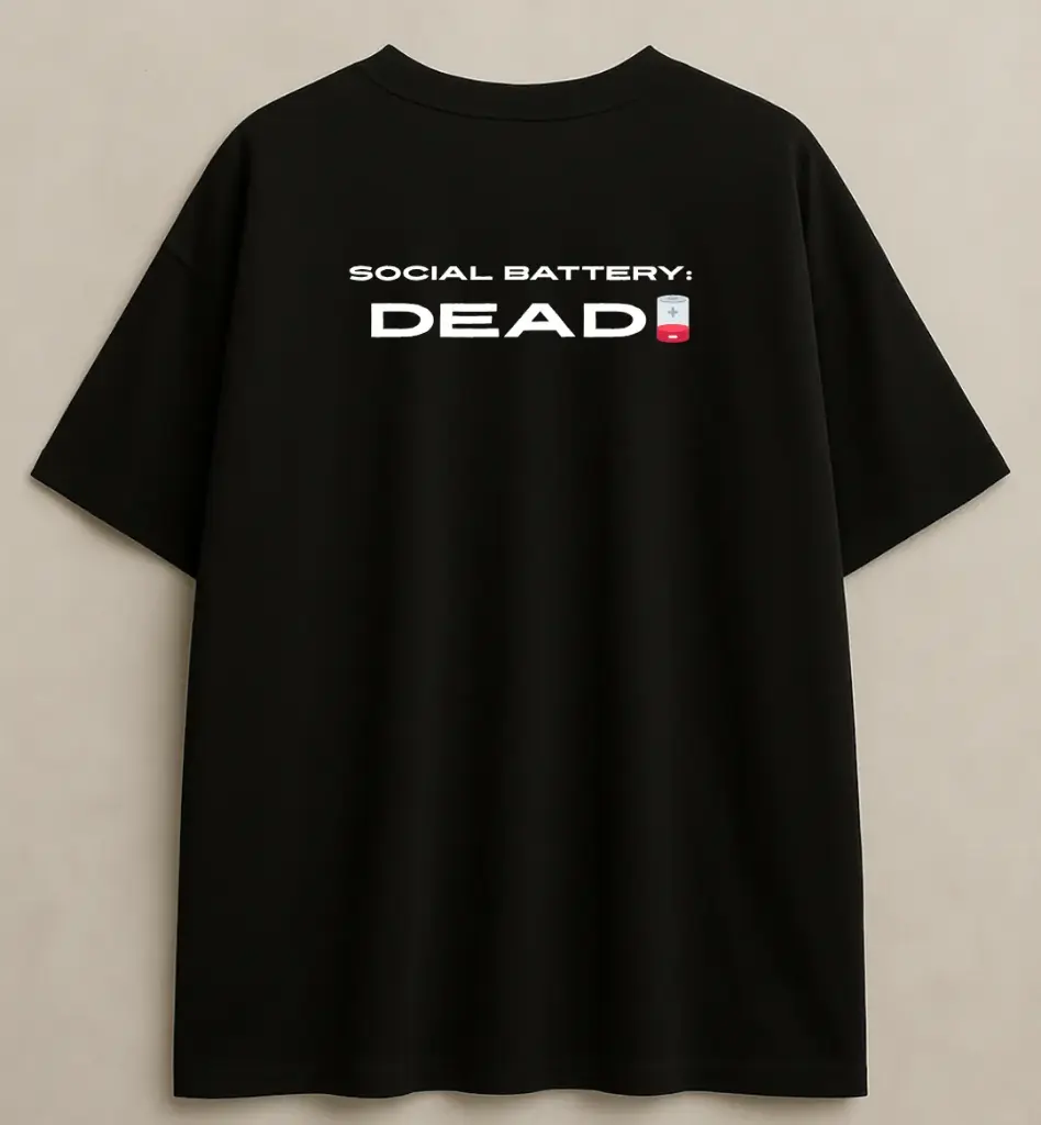Social Battery DEAD (S, Black)