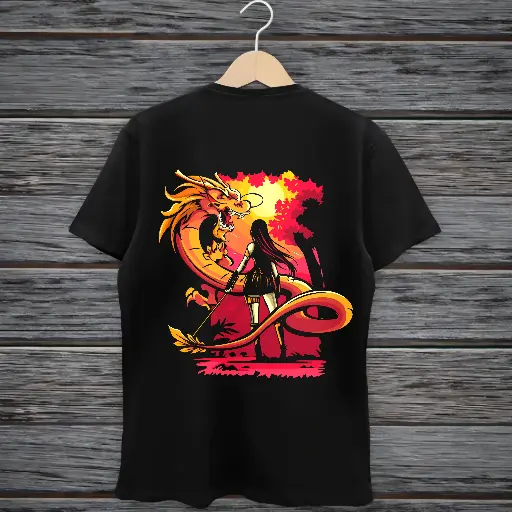 Back Print Anime T-shirt